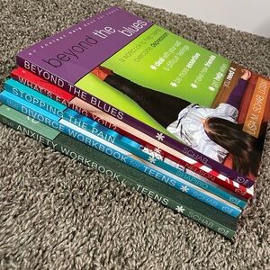 Set of 5 Self-Help Books for Teens Counselling Psychology Depression Anxiety